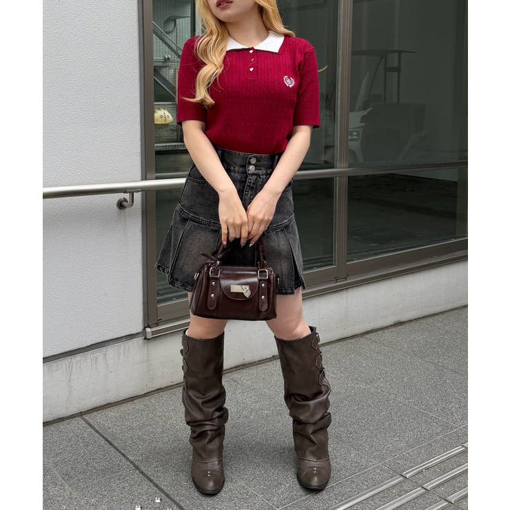 2枚衿ケーブルポロ | NICE CLAUP / OLIVE des OLIVE　OUTLET | 詳細画像6 