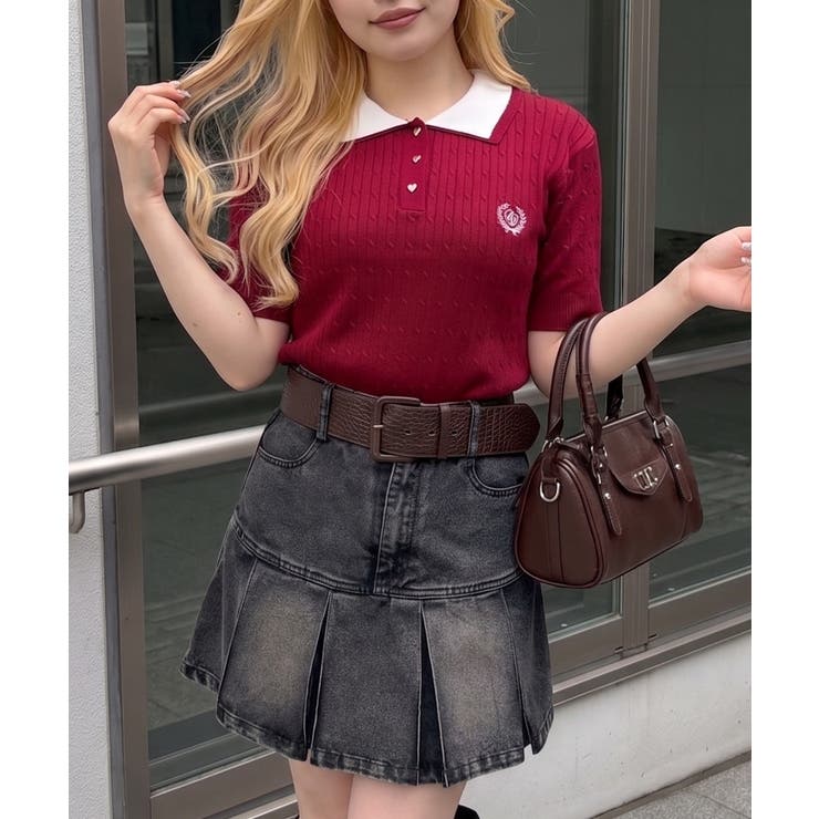 2枚衿ケーブルポロ | NICE CLAUP / OLIVE des OLIVE　OUTLET | 詳細画像3 