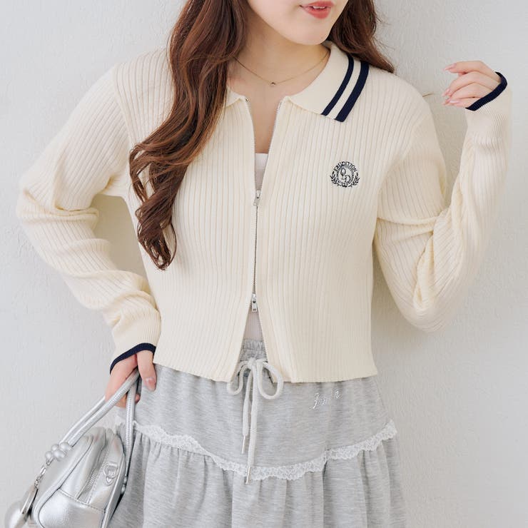 ダブルジップカーディガン | NICE CLAUP / OLIVE des OLIVE　OUTLET | 詳細画像10 