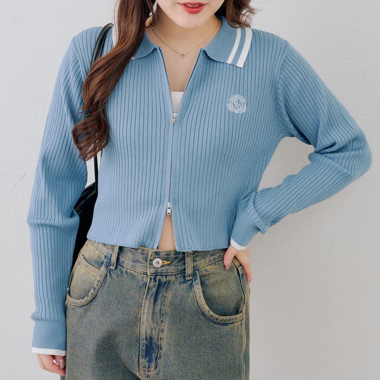 ダブルジップカーディガン | NICE CLAUP / OLIVE des OLIVE　OUTLET | 詳細画像19 