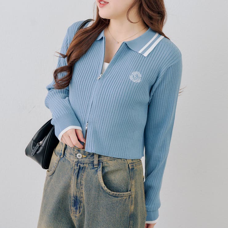 ダブルジップカーディガン | NICE CLAUP / OLIVE des OLIVE　OUTLET | 詳細画像20 