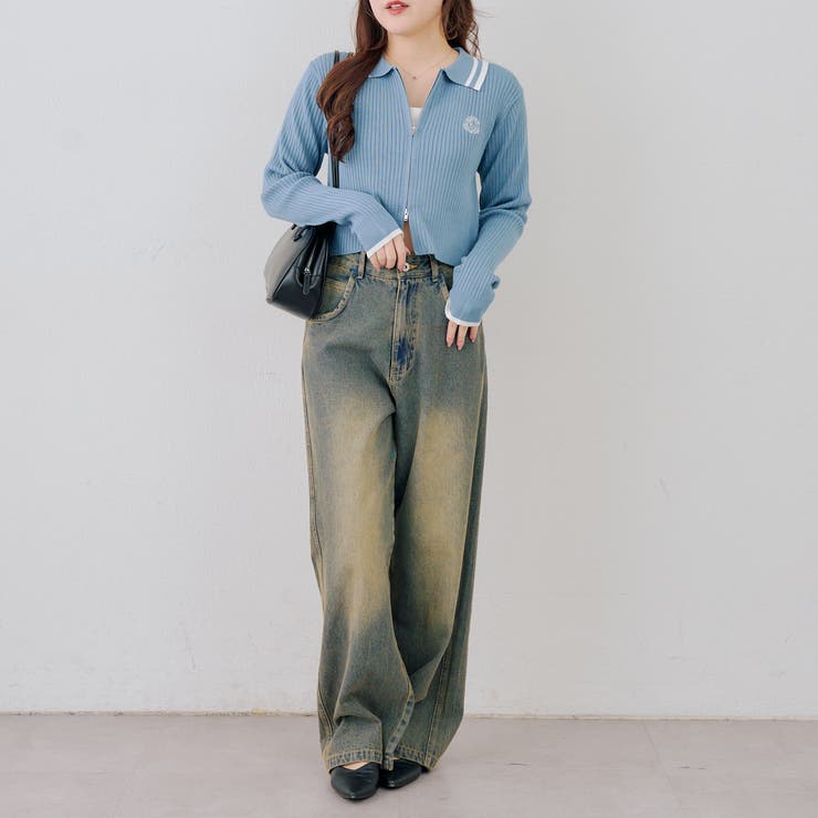 ダブルジップカーディガン | NICE CLAUP / OLIVE des OLIVE　OUTLET | 詳細画像23 