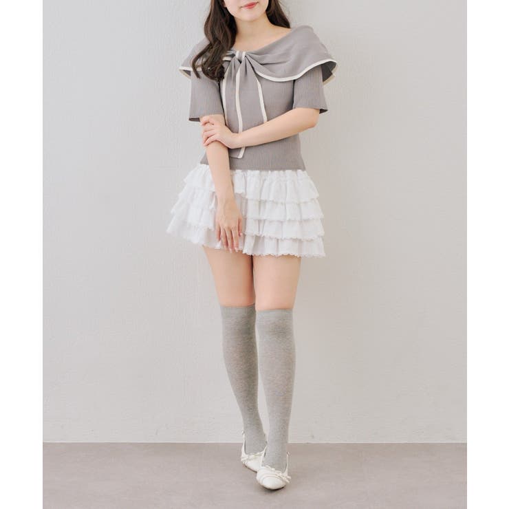 配色オフショルリボンプルオーバー | NICE CLAUP / OLIVE des OLIVE　OUTLET | 詳細画像10 