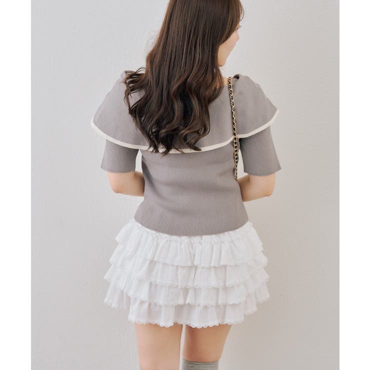 配色オフショルリボンプルオーバー | NICE CLAUP / OLIVE des OLIVE　OUTLET | 詳細画像17 