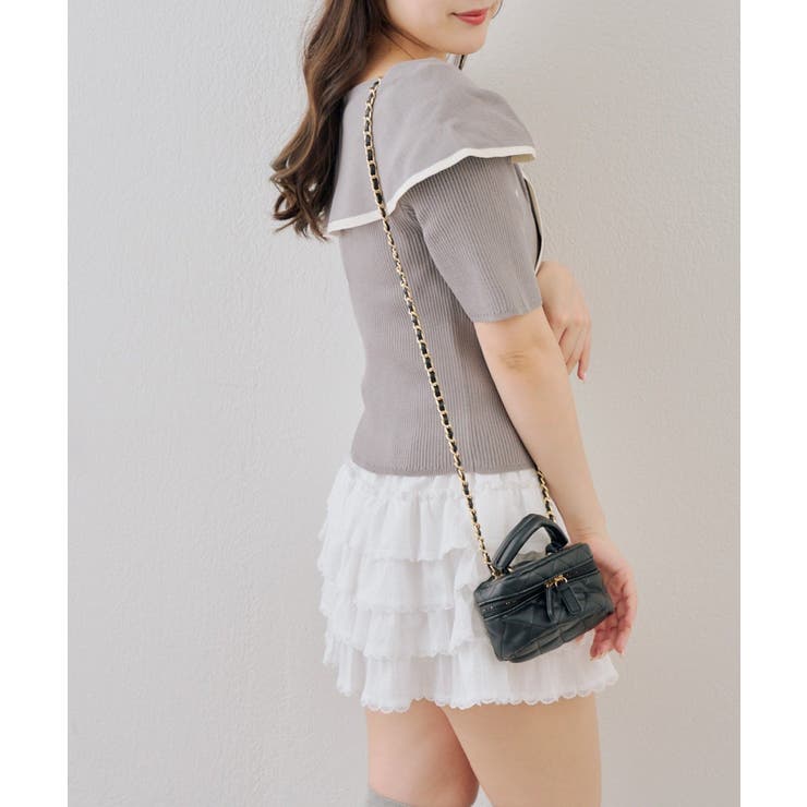 配色オフショルリボンプルオーバー | NICE CLAUP / OLIVE des OLIVE　OUTLET | 詳細画像18 