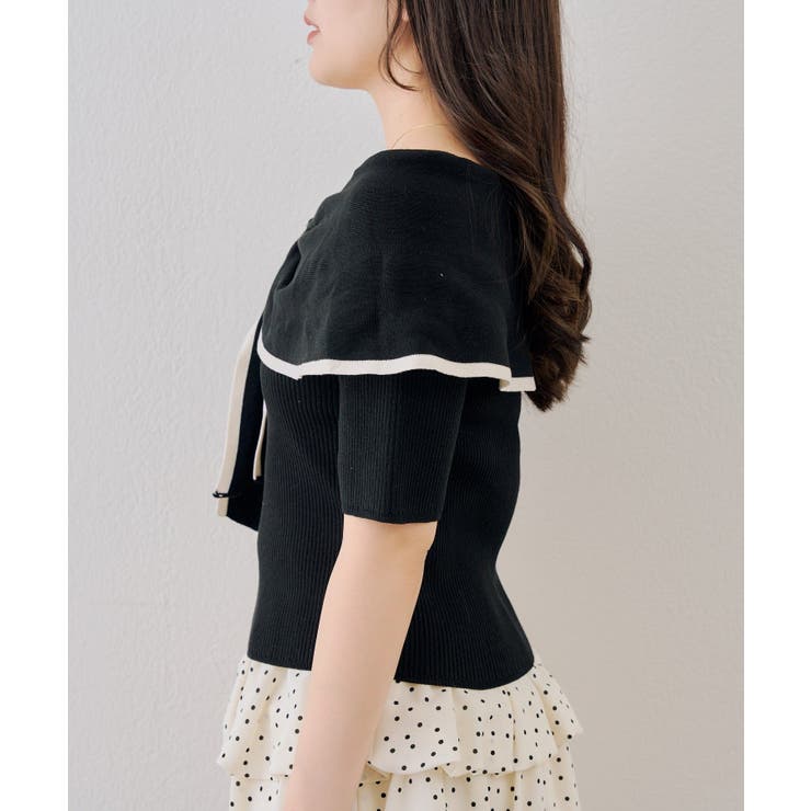 配色オフショルリボンプルオーバー | NICE CLAUP / OLIVE des OLIVE　OUTLET | 詳細画像21 