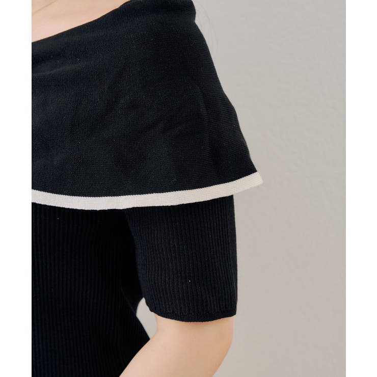 配色オフショルリボンプルオーバー | NICE CLAUP / OLIVE des OLIVE　OUTLET | 詳細画像24 