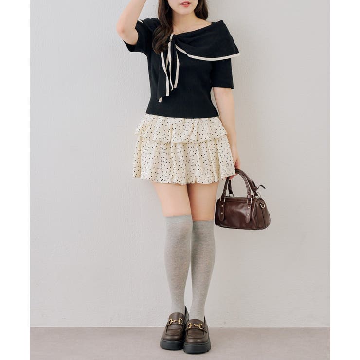 配色オフショルリボンプルオーバー | NICE CLAUP / OLIVE des OLIVE　OUTLET | 詳細画像26 