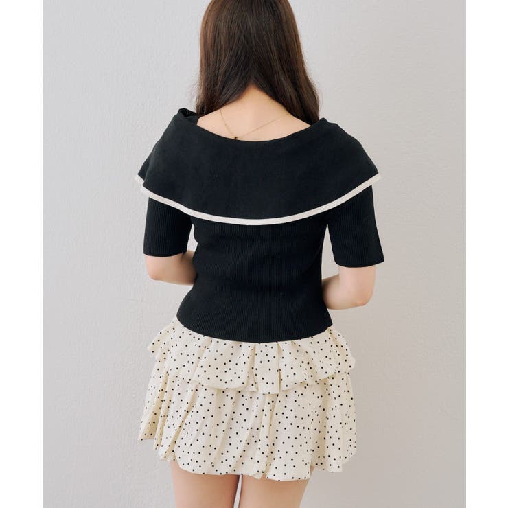 配色オフショルリボンプルオーバー | NICE CLAUP / OLIVE des OLIVE　OUTLET | 詳細画像30 