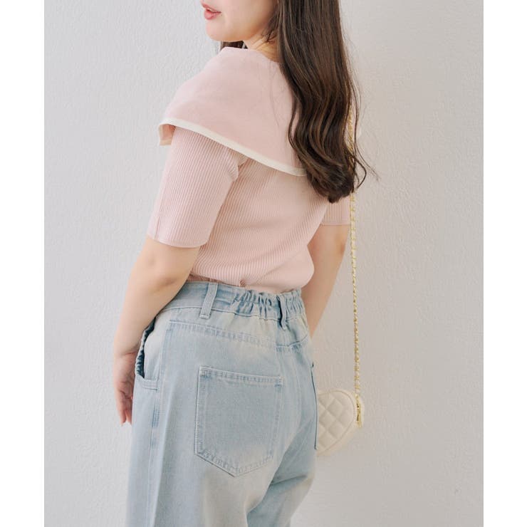 配色オフショルリボンプルオーバー | NICE CLAUP / OLIVE des OLIVE　OUTLET | 詳細画像38 