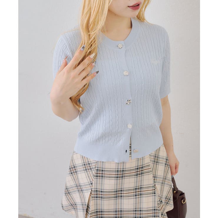 アソート釦ケーブルカーディガン | NICE CLAUP / OLIVE des OLIVE　OUTLET | 詳細画像18 