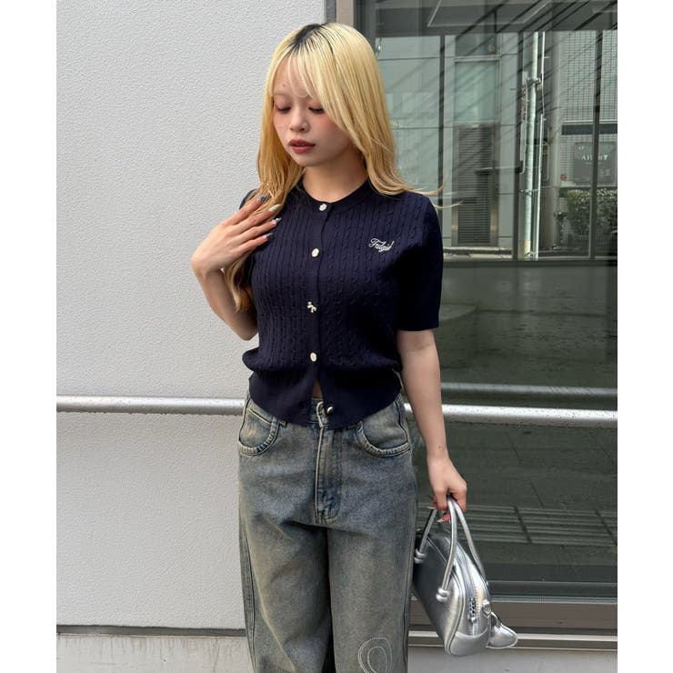 アソート釦ケーブルカーディガン | NICE CLAUP / OLIVE des OLIVE　OUTLET | 詳細画像28 