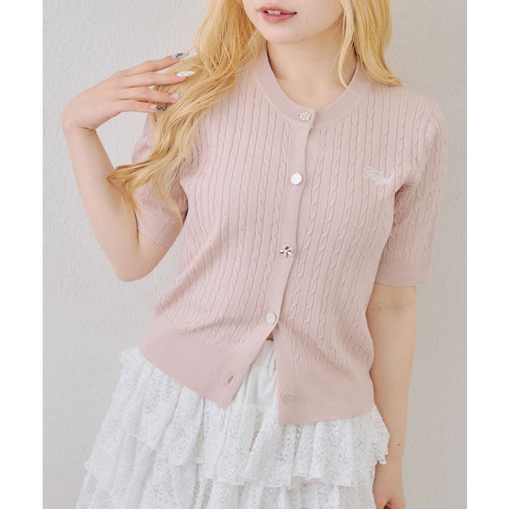 アソート釦ケーブルカーディガン | NICE CLAUP / OLIVE des OLIVE　OUTLET | 詳細画像2 