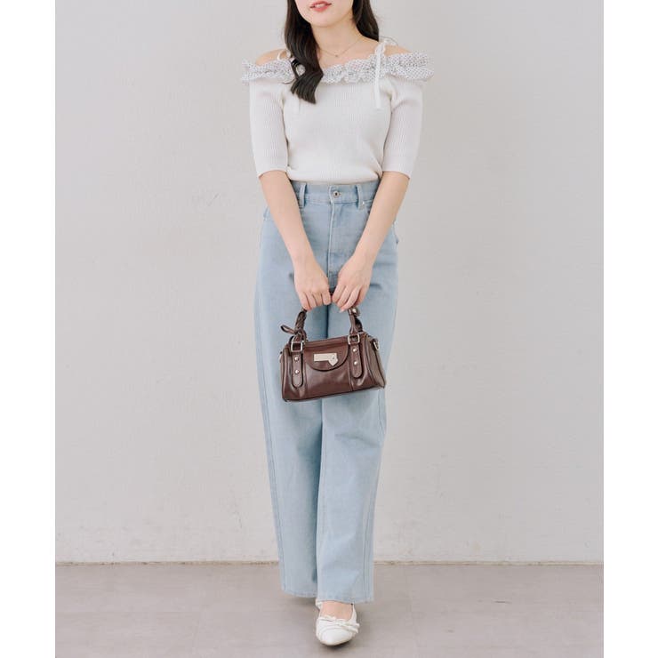 オフショルフリルニットプルオーバー | NICE CLAUP / OLIVE des OLIVE　OUTLET | 詳細画像5 