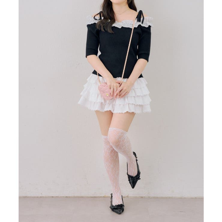 オフショルフリルニットプルオーバー | NICE CLAUP / OLIVE des OLIVE　OUTLET | 詳細画像15 