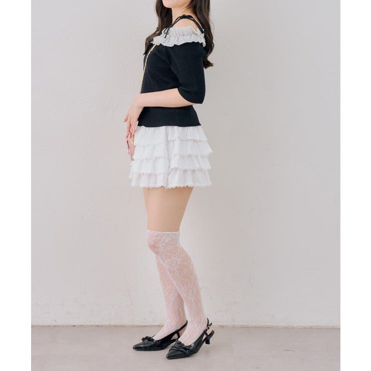 オフショルフリルニットプルオーバー | NICE CLAUP / OLIVE des OLIVE　OUTLET | 詳細画像17 