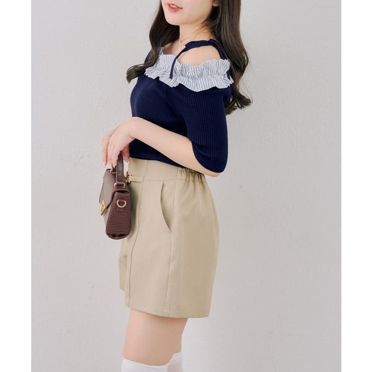 オフショルフリルニットプルオーバー | NICE CLAUP / OLIVE des OLIVE　OUTLET | 詳細画像22 