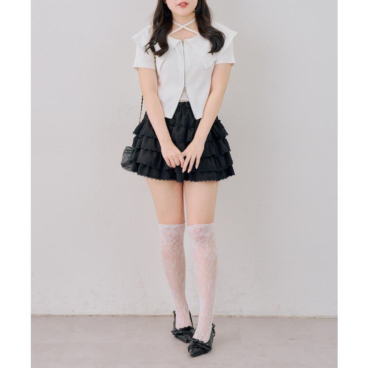 ダブルジップビッグ衿カーディガン | NICE CLAUP / OLIVE des OLIVE　OUTLET | 詳細画像8 