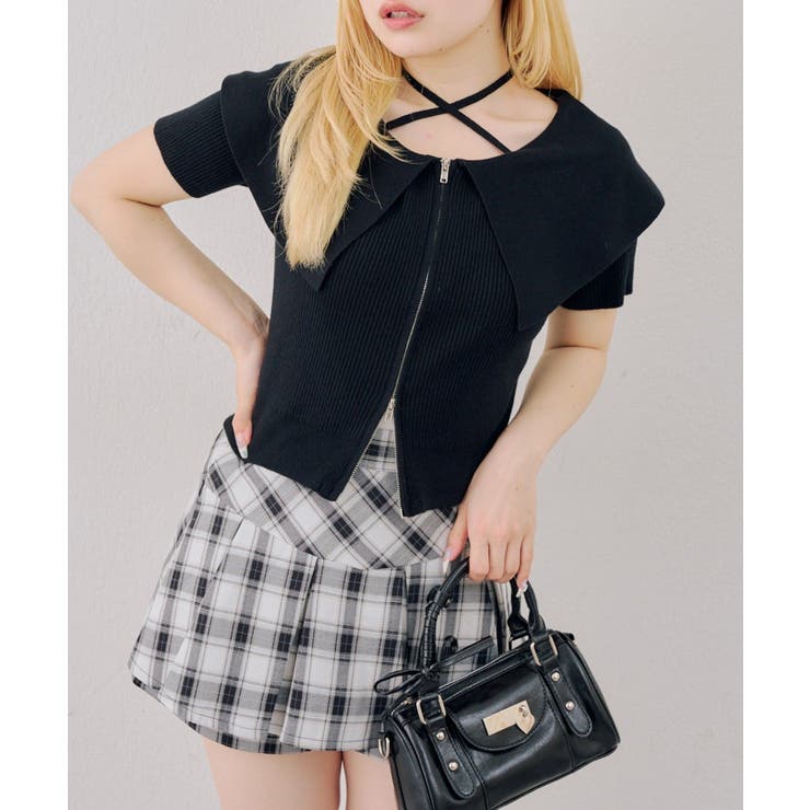 ダブルジップビッグ衿カーディガン | NICE CLAUP / OLIVE des OLIVE　OUTLET | 詳細画像16 