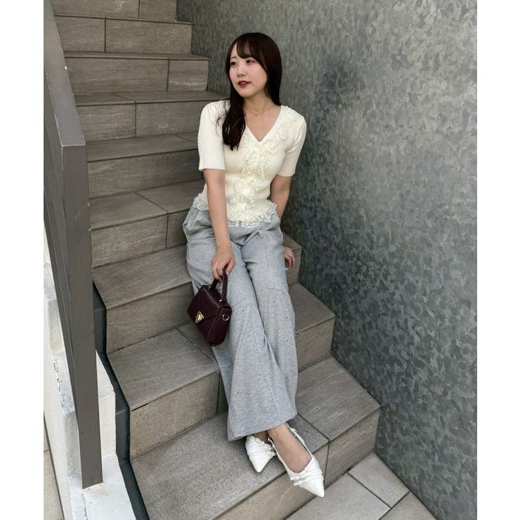 レース付カーディガン | NICE CLAUP / OLIVE des OLIVE　OUTLET | 詳細画像3 