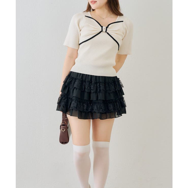 配色リボンプルオーバー | NICE CLAUP / OLIVE des OLIVE　OUTLET | 詳細画像5 