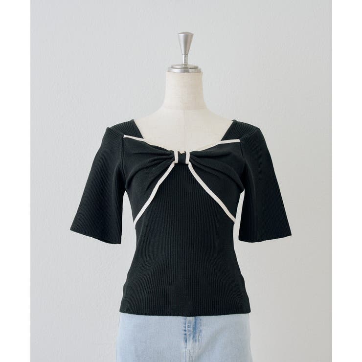 配色リボンプルオーバー | NICE CLAUP / OLIVE des OLIVE　OUTLET | 詳細画像17 