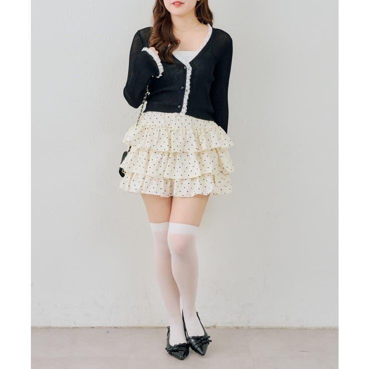 シアーリブレース付Vカーディガン | NICE CLAUP / OLIVE des OLIVE　OUTLET | 詳細画像8 