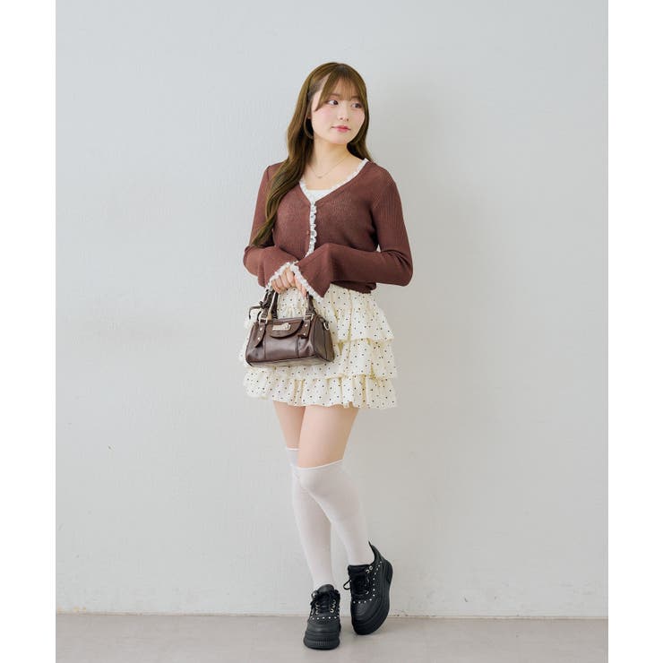 シアーリブレース付Vカーディガン | NICE CLAUP / OLIVE des OLIVE　OUTLET | 詳細画像25 