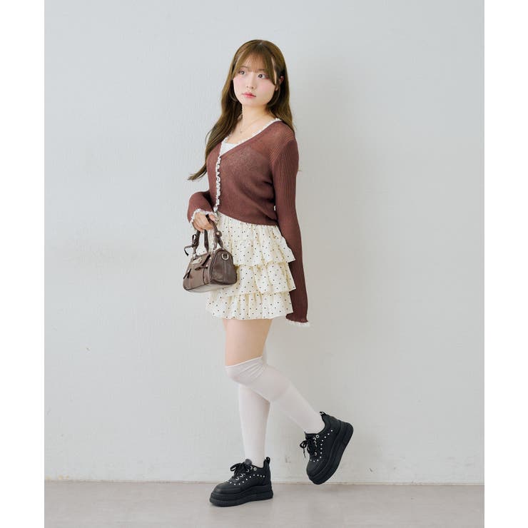 シアーリブレース付Vカーディガン | NICE CLAUP / OLIVE des OLIVE　OUTLET | 詳細画像26 