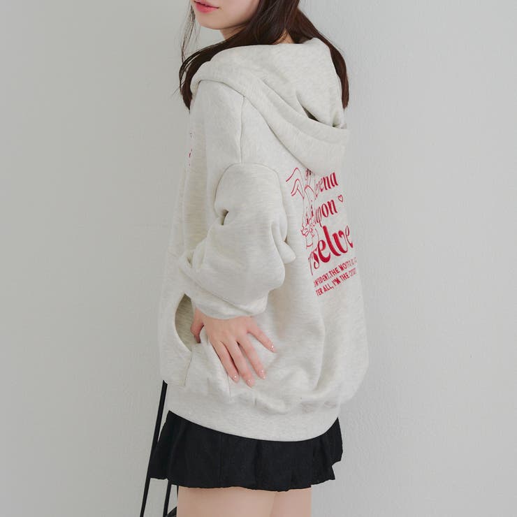 うさぎジップアップパーカー | RMAF　NICE CLAUP / OLIVE des OLIVE | 詳細画像13 