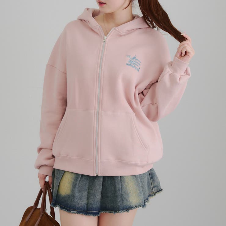 うさぎジップアップパーカー | RMAF　NICE CLAUP / OLIVE des OLIVE | 詳細画像3 