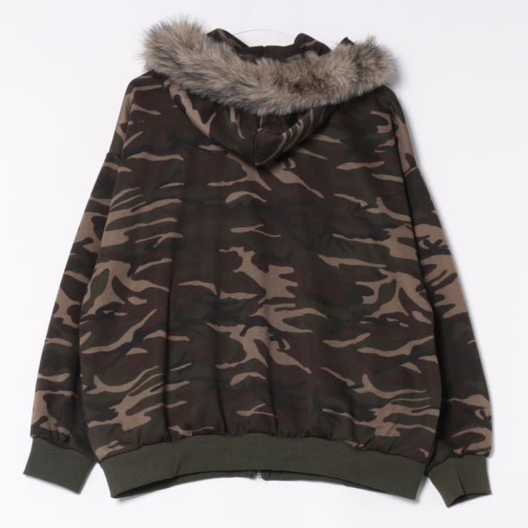 フードファー取外しジップパーカー | RMAF　NICE CLAUP / OLIVE des OLIVE | 詳細画像2 