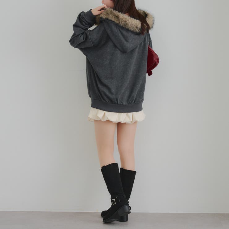 フードファー取外しジップパーカー | RMAF　NICE CLAUP / OLIVE des OLIVE | 詳細画像9 