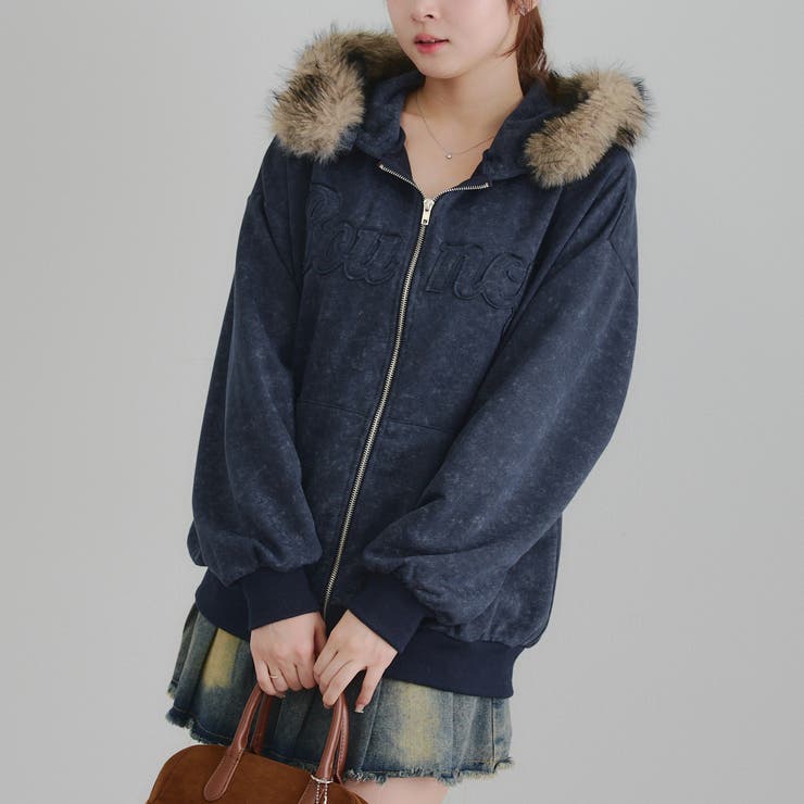 フードファー取外しジップパーカー | RMAF　NICE CLAUP / OLIVE des OLIVE | 詳細画像12 