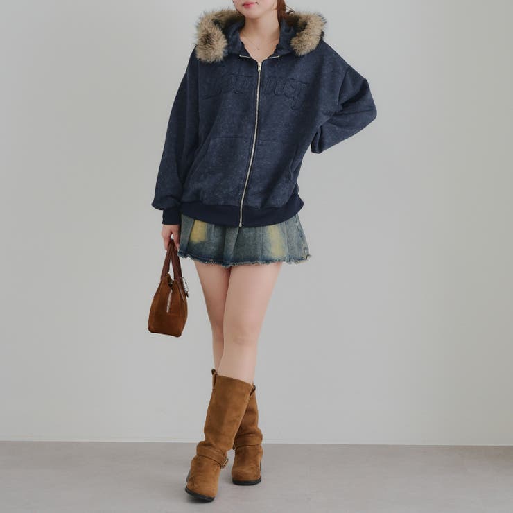 フードファー取外しジップパーカー | RMAF　NICE CLAUP / OLIVE des OLIVE | 詳細画像14 