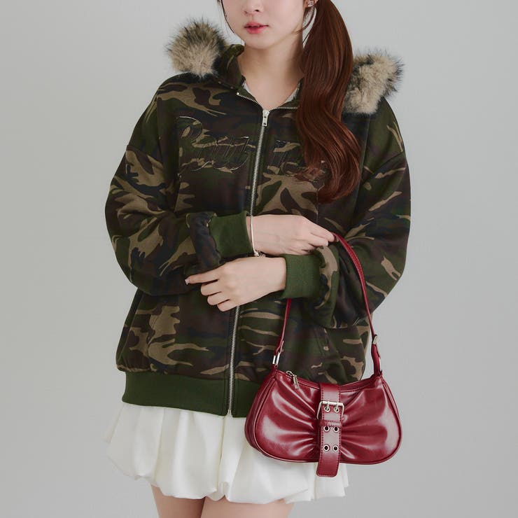 フードファー取外しジップパーカー | RMAF　NICE CLAUP / OLIVE des OLIVE | 詳細画像26 