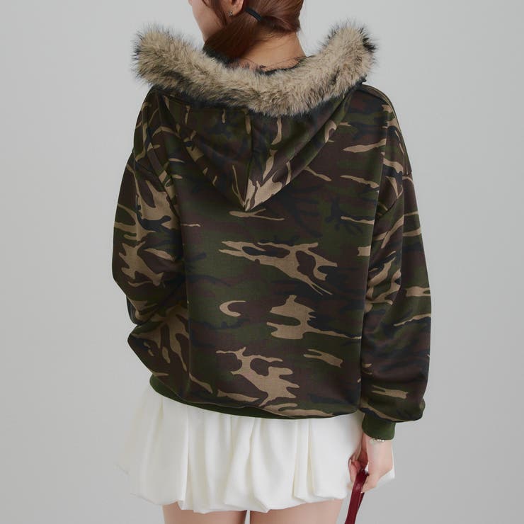 フードファー取外しジップパーカー | RMAF　NICE CLAUP / OLIVE des OLIVE | 詳細画像28 