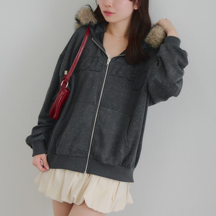 フードファー取外しジップパーカー | RMAF　NICE CLAUP / OLIVE des OLIVE | 詳細画像3 