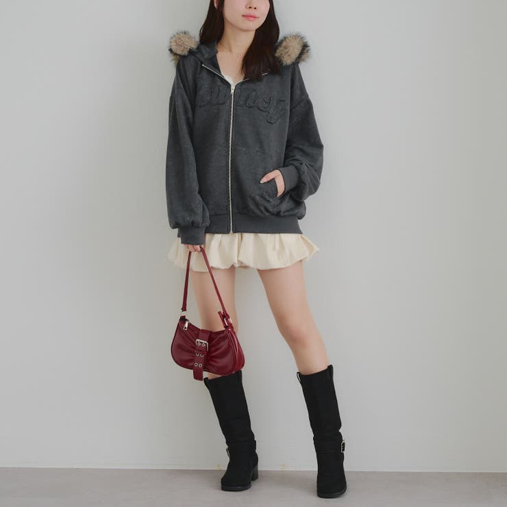 フードファー取外しジップパーカー | RMAF　NICE CLAUP / OLIVE des OLIVE | 詳細画像6 