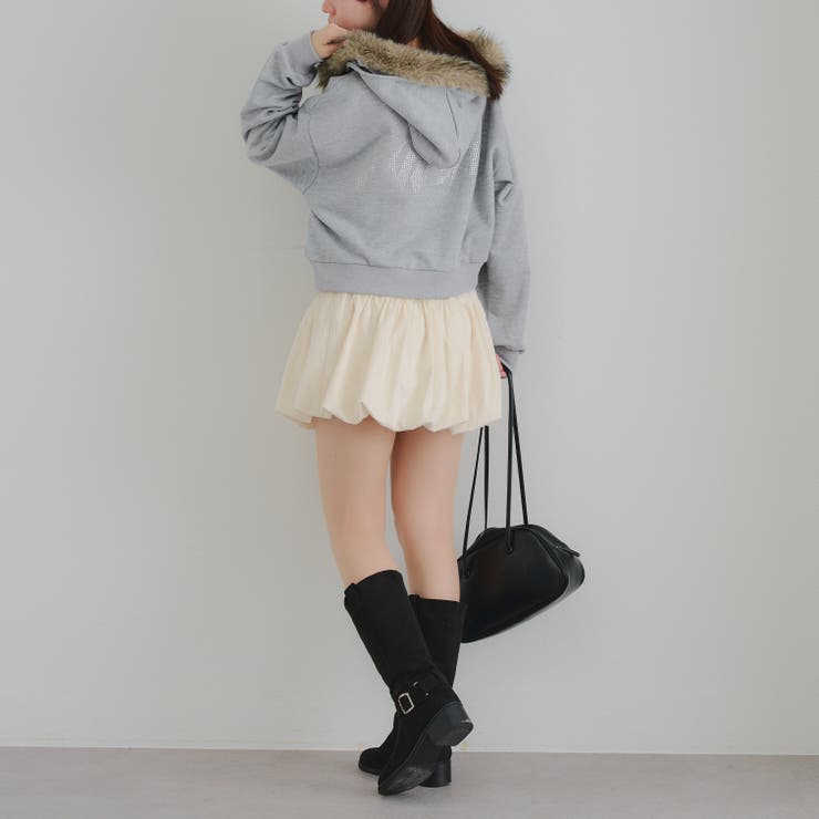 【セットアップ対応】ラインストーンロゴファー取外しパーカー | RMAF　NICE CLAUP / OLIVE des OLIVE | 詳細画像16 