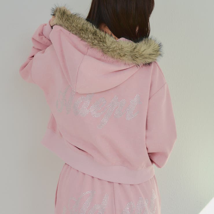 【セットアップ対応】ラインストーンロゴファー取外しパーカー | RMAF　NICE CLAUP / OLIVE des OLIVE | 詳細画像20 