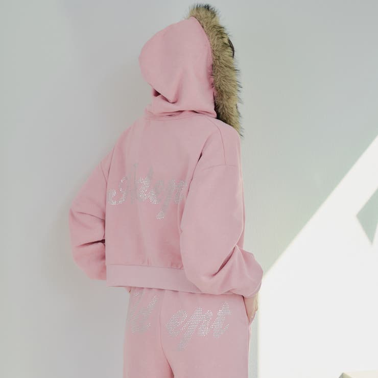 【セットアップ対応】ラインストーンロゴファー取外しパーカー | RMAF　NICE CLAUP / OLIVE des OLIVE | 詳細画像21 