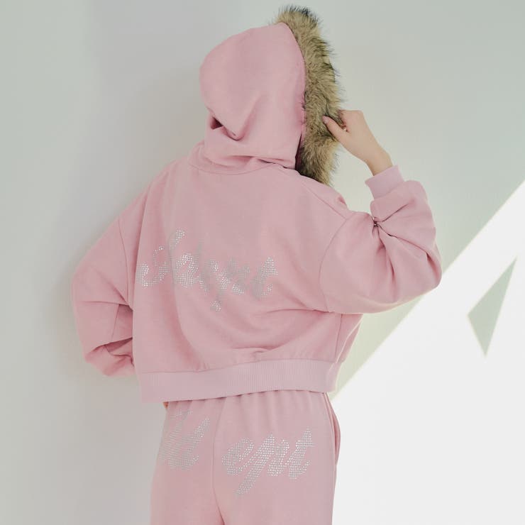 【セットアップ対応】ラインストーンロゴファー取外しパーカー | RMAF　NICE CLAUP / OLIVE des OLIVE | 詳細画像22 