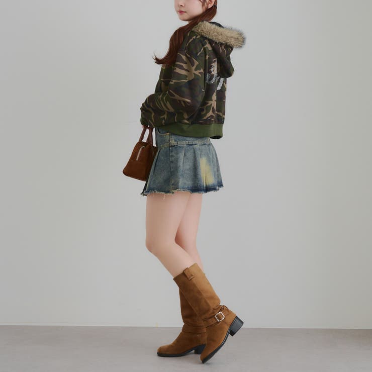 【セットアップ対応】ラインストーンロゴファー取外しパーカー | RMAF　NICE CLAUP / OLIVE des OLIVE | 詳細画像33 