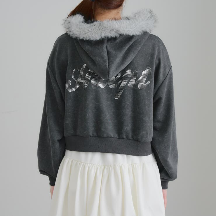 【セットアップ対応】ラインストーンロゴファー取外しパーカー | RMAF　NICE CLAUP / OLIVE des OLIVE | 詳細画像37 