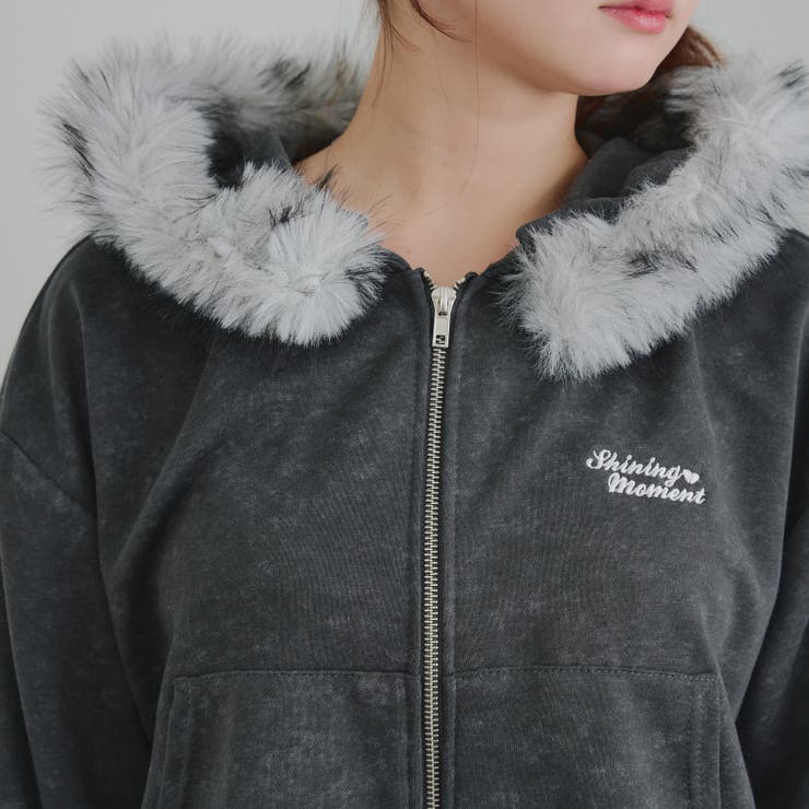 【セットアップ対応】ラインストーンロゴファー取外しパーカー | RMAF　NICE CLAUP / OLIVE des OLIVE | 詳細画像40 