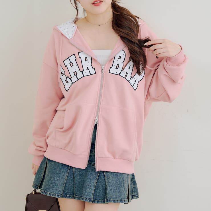 ピンク | ビッグロゴジップパーカー | RMAF　NICE CLAUP / OLIVE des OLIVE