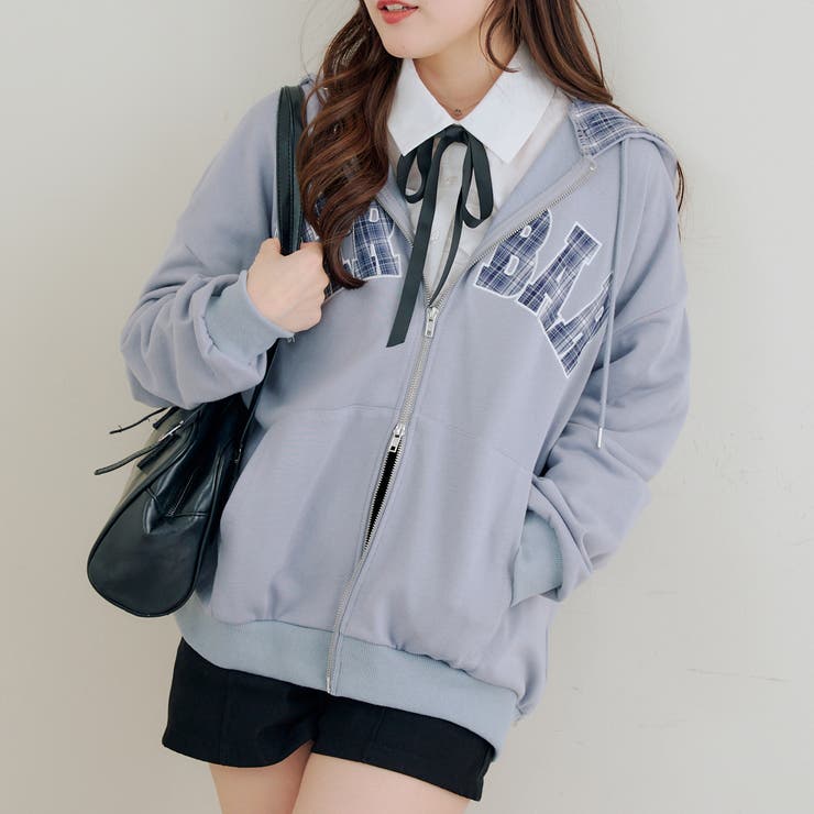 サックス | ビッグロゴジップパーカー | RMAF　NICE CLAUP / OLIVE des OLIVE