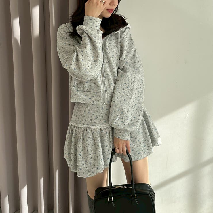 【セットアップ対応】丈の長さを選べる、レース使いジップアップパーカー | RMAF　NICE CLAUP / OLIVE des OLIVE | 詳細画像13 