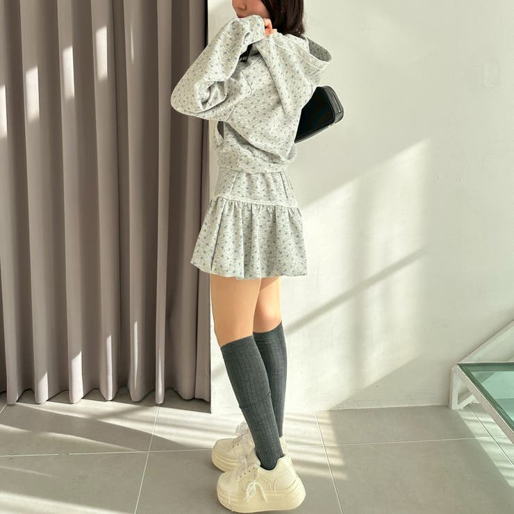 【セットアップ対応】丈の長さを選べる、レース使いジップアップパーカー | RMAF　NICE CLAUP / OLIVE des OLIVE | 詳細画像17 